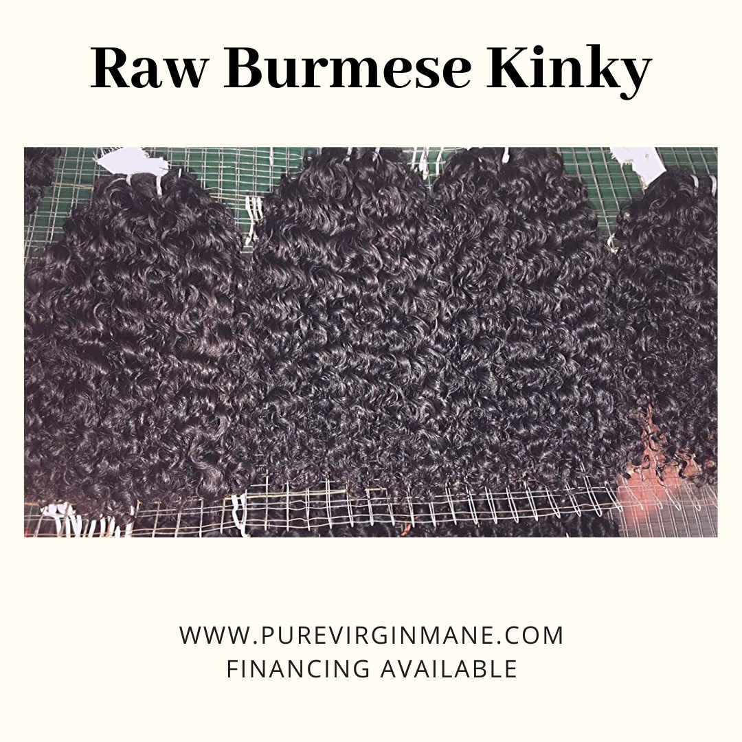 Raw Burmese Kinky Curly