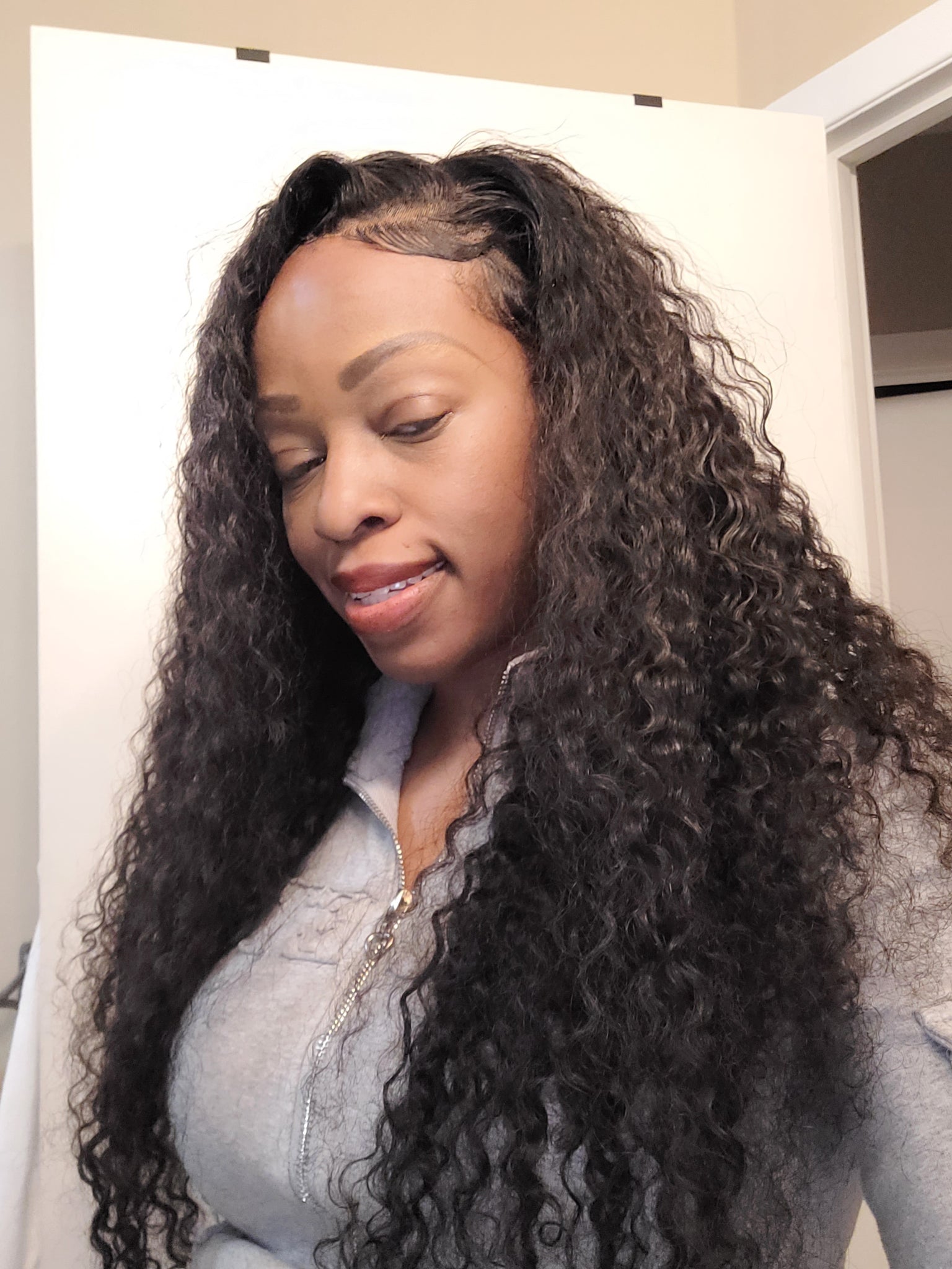 Curly Loose Kinks Virgin Hair Frontal Unit