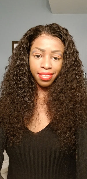 Lace Front Tahitian Deep Curly Hair  22 Custom Unit