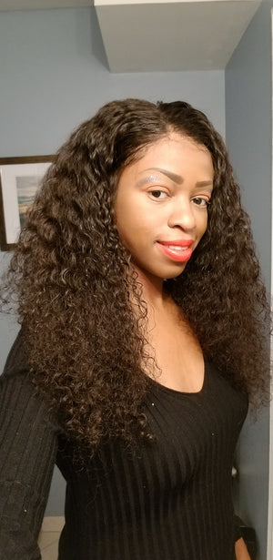 Lace Front Tahitian Deep Curly Hair  22 Custom Unit