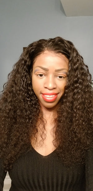 Lace Front Tahitian Deep Curly Hair  22 Custom Unit