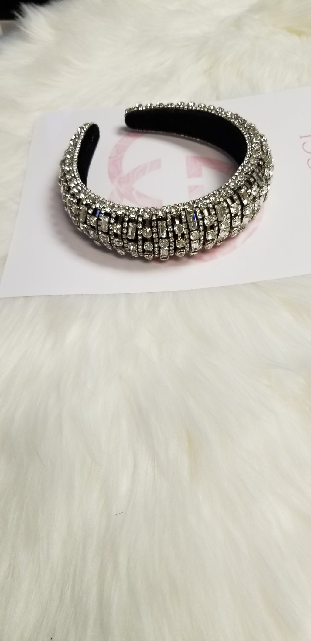 Glamour Head Band in Crystal