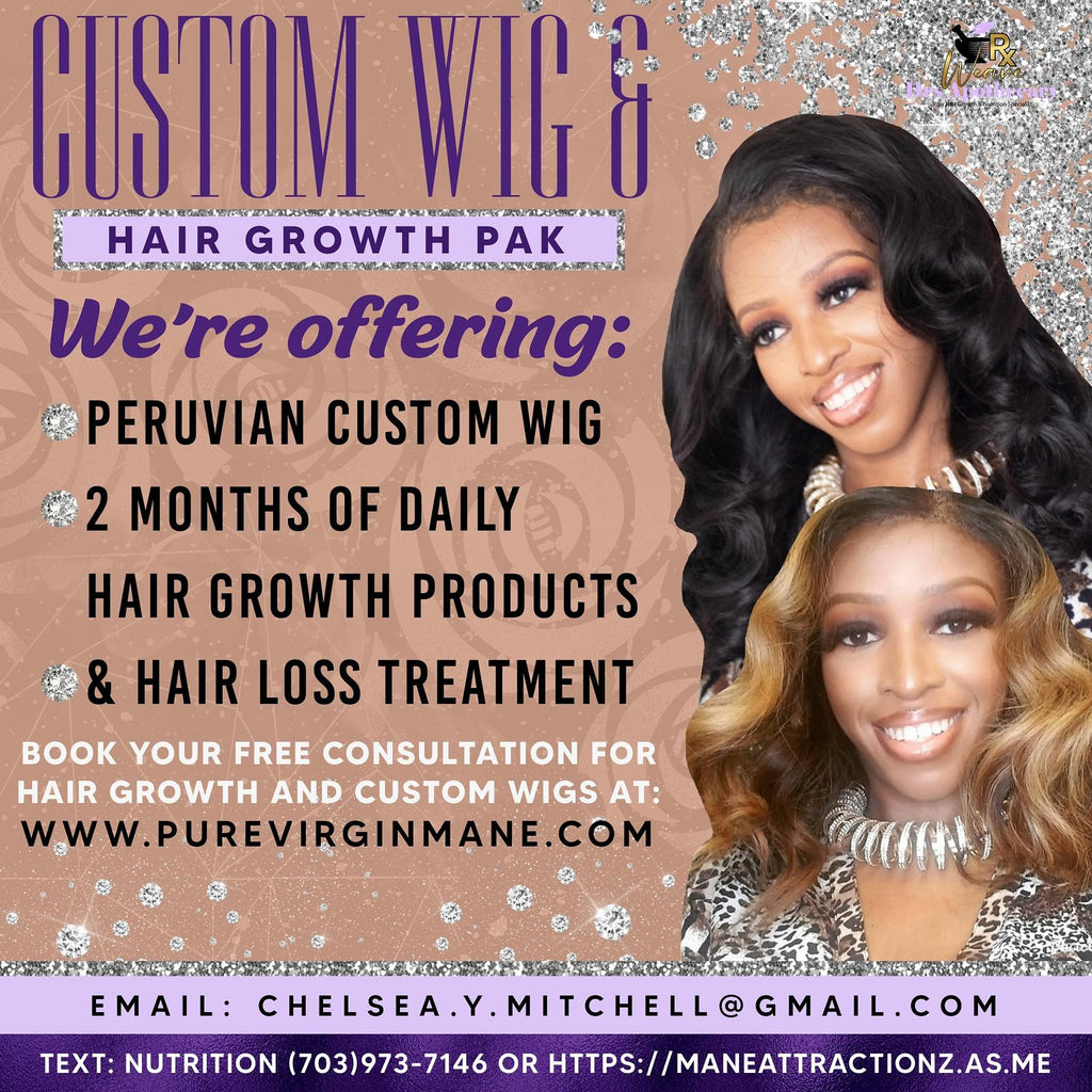 Custom Wig and Hair Growth Pak